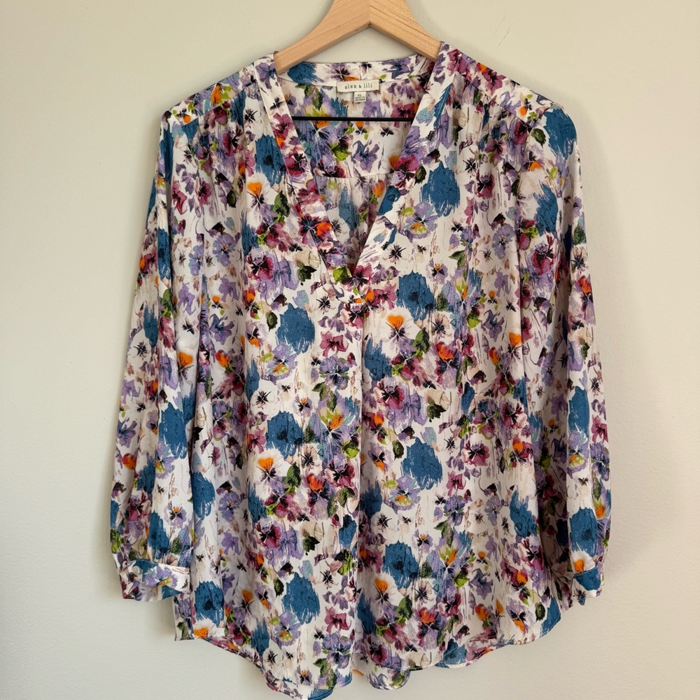 Floral Print Blouse - Multicolor